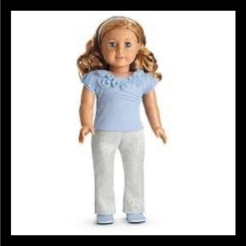 American girl doll recital outfit sparkly pants top shoes new retired